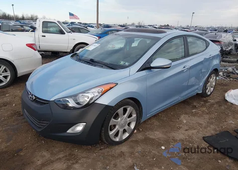 2013 Hyundai Elantra Limited z USA, uszkodzony, nr VIN KMHDH4AE1DU592661